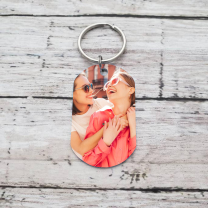 Personalised Sisters Photo Keychain Custom 2 Letters Keyring “Sisters Are God's Way Of Making Sure We Never Walk Alone”  Birthday Gift For Besties-Jessemade AU