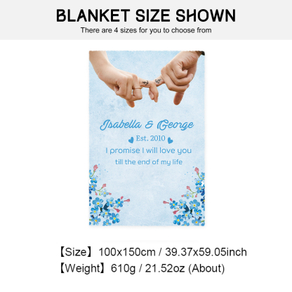 Personalised Couple Blanket Finger Gesture Promise Blanket-Jessemade AU