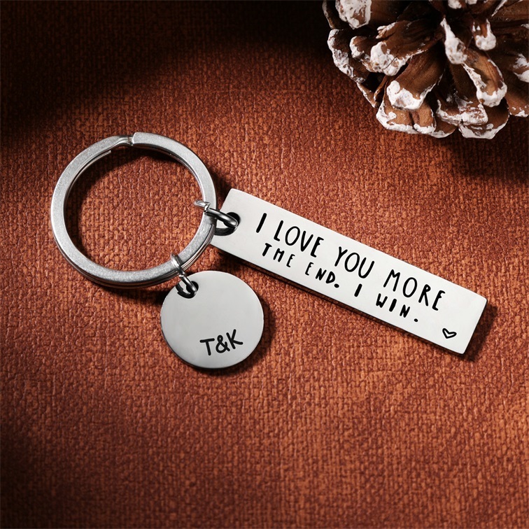 I Love You More The End I Win Keychain Personalised Name Gifts for Couple-Jessemade AU