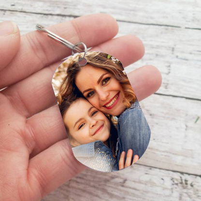 Personalised Mother Photo Keychain I Love You Mum Keyring-Jessemade AU