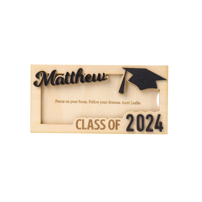 Class of 2024 Personalised Graduation Cash Clip Custom Name & Text Cash Box Creative Gifts for Her/Him-Jessemade AU