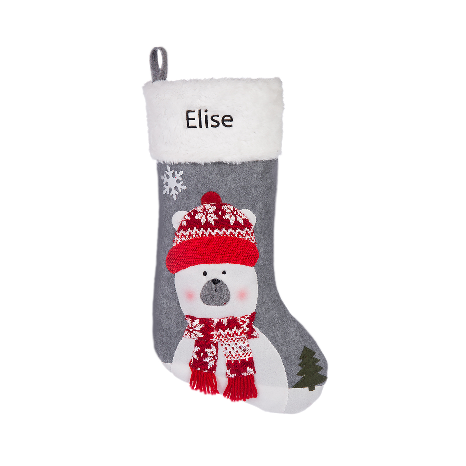 Customised 1 Name Christmas Stockings Ornaments Personalised Christmas Gray Gifts for Family Friends-Jessemade AU