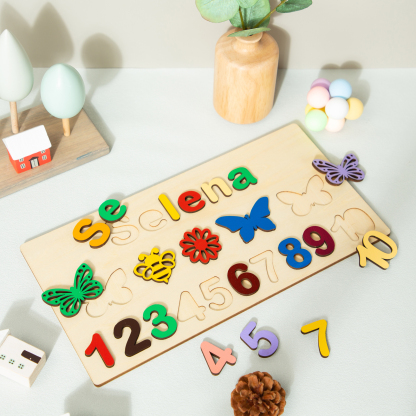 Personalised Kid's Wooden Name Alphabet Puzzle Toy for Toddlers Early Learning Child Toy-Jessemade AU
