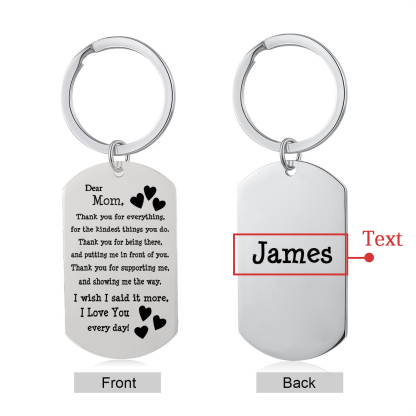 Personalised Text Keychain Gift for Mum/Mom - Thank You For Everything, For The Kindest Things You Do-Jessemade AU