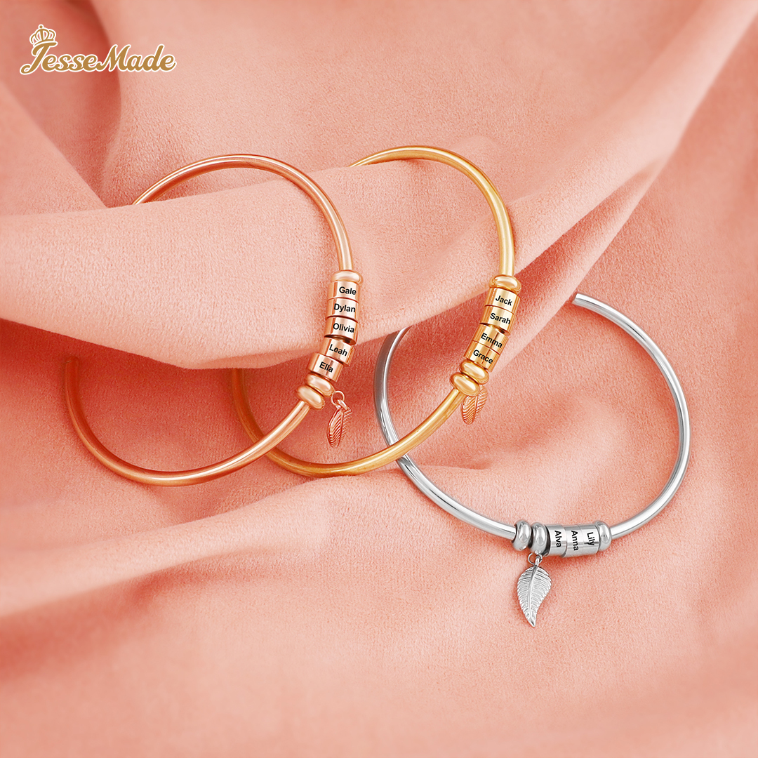 1 Bead Bracelet with a leaf-Jessemade AU