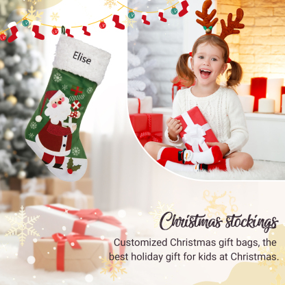 Customised 1 Name Christmas Stockings Ornaments Fireplace Decor Personalised Christmas Gifts for Family Friends-Jessemade AU