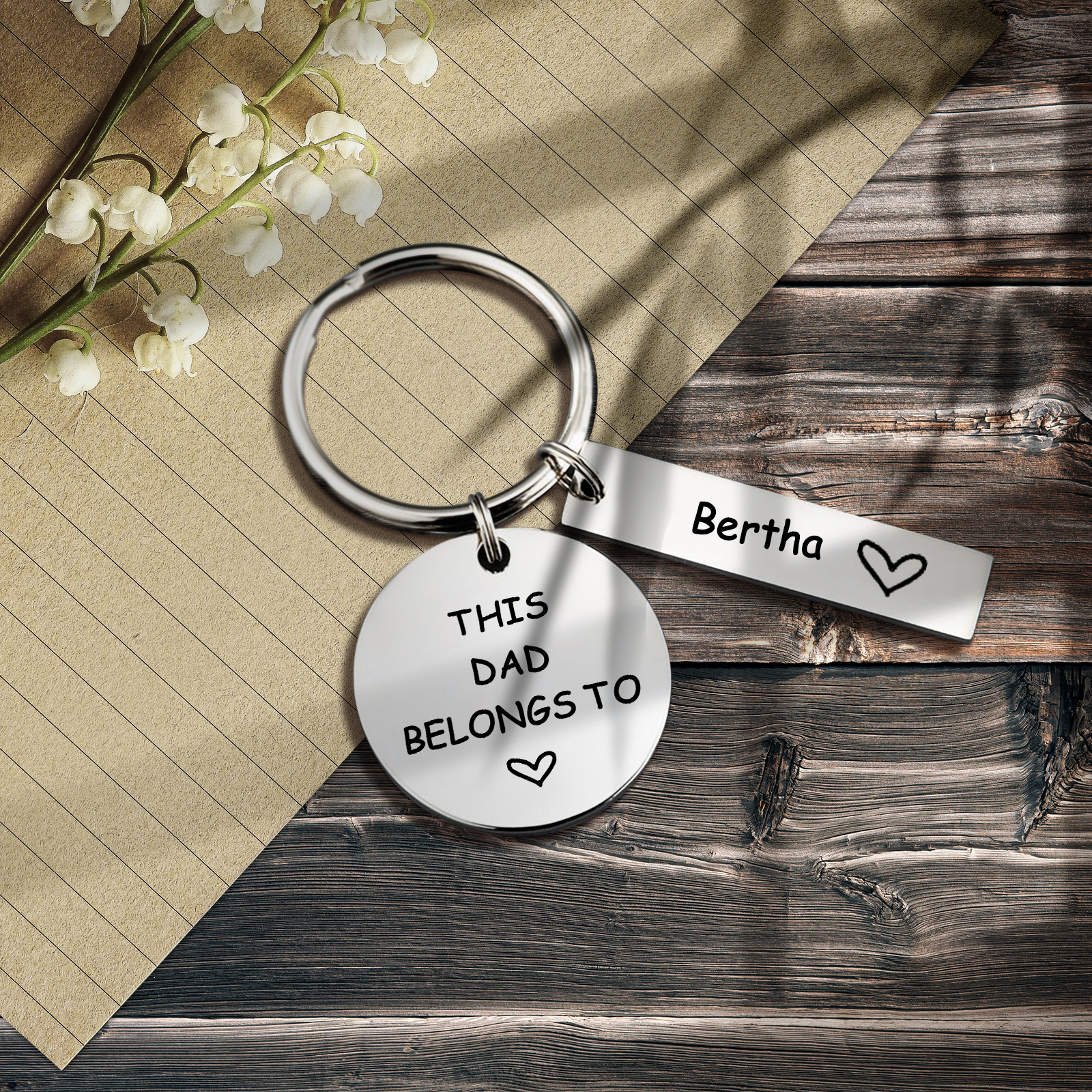 1 Name - Personalised Name Keychain Stainless Steel Keychain Special Gift for Mummy/Dad-Jessemade AU