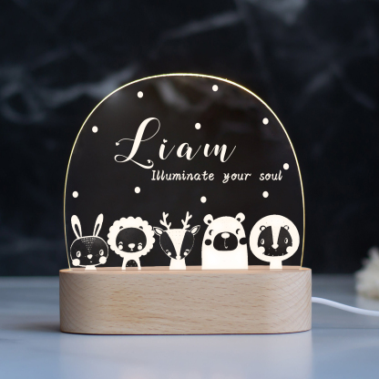 Personalised Night Light Custom Name LED Lamp Baby Gift for Kids-Jessemade AU