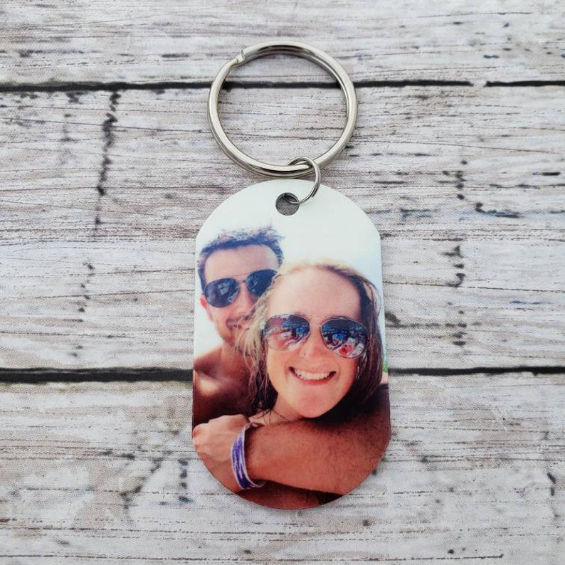 Photo Keychain Personalised Valentines Day Gifts, I love you more For Couple-Jessemade AU