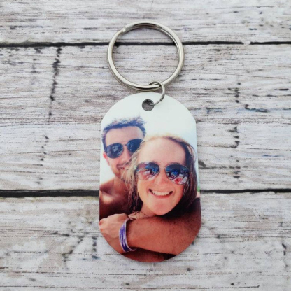 Photo Keychain Personalised Valentines Day Gifts, I love you more For Couple-Jessemade AU