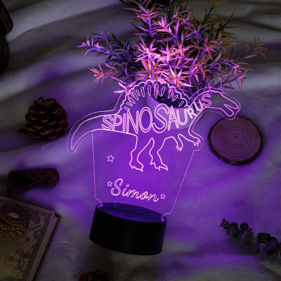 7 discolour Led Acrylic Name Custom Night Light Letter & Dinosaur LED Lamp for Kids Gift-Jessemade AU