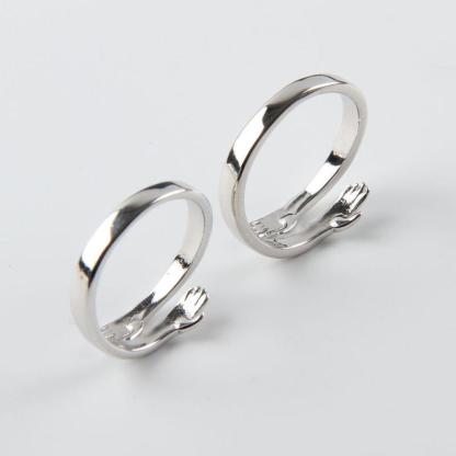 2024 New Couple Hug Ring Customised with Name Open Ring Gift for Her-Jessemade AU
