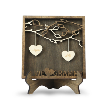 Custom Family Tree Sign Engrave 2 Names Wooden Family Frame Home Decor-Jessemade AU