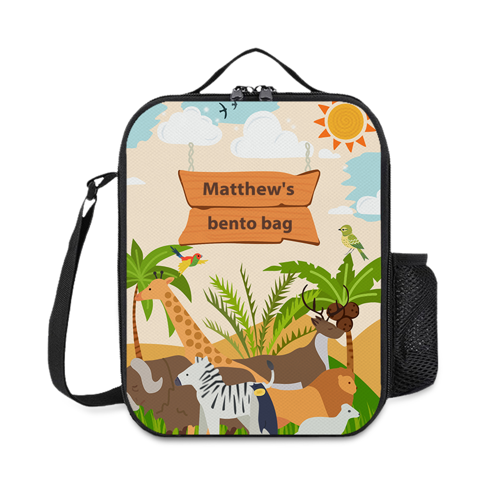 Custom Name Lunch Bag Personalised Forest Park Lunch Box Gifts for Kids-Jessemade AU