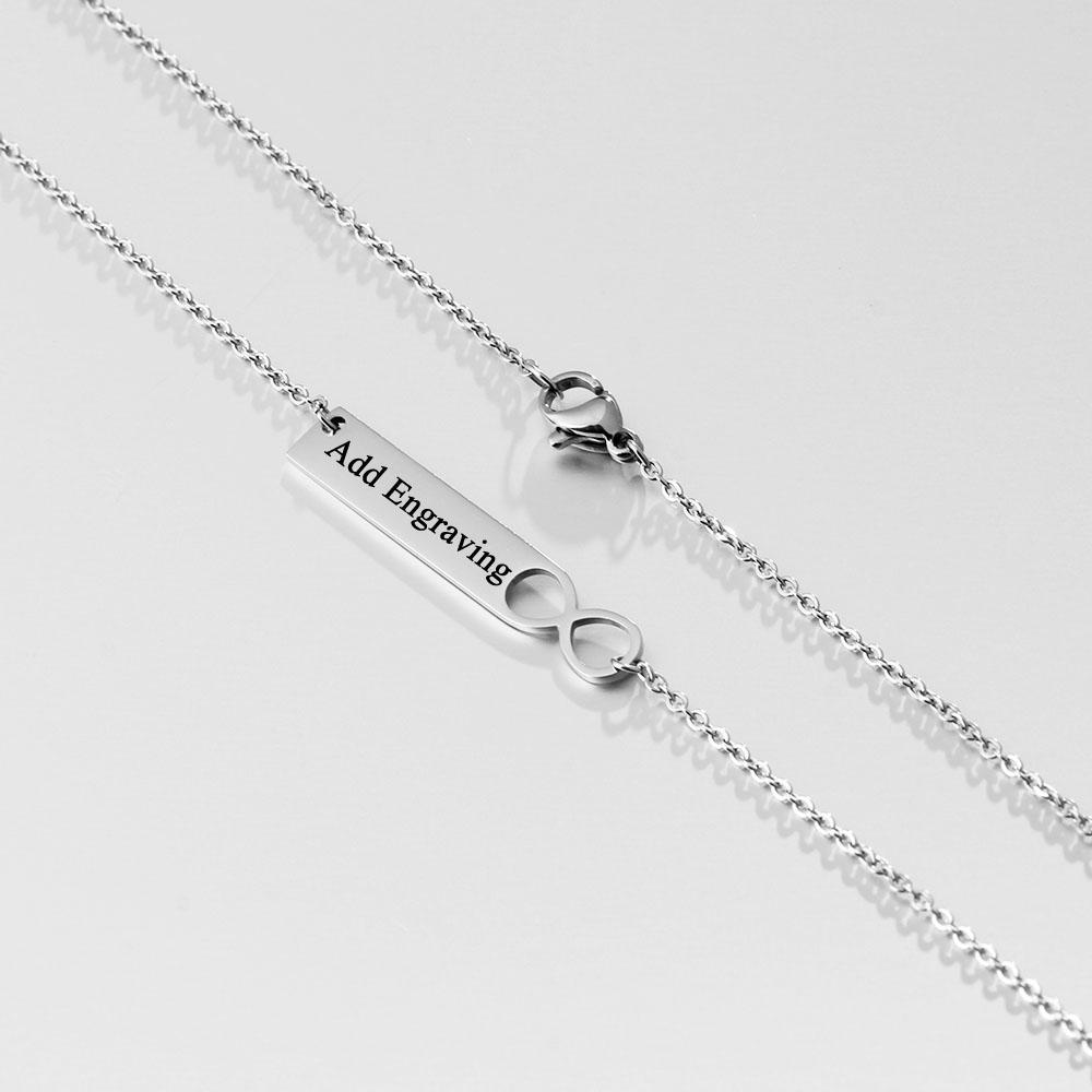 Engrave Name Personalised Custom Name Infinity Necklace-Jessemade AU