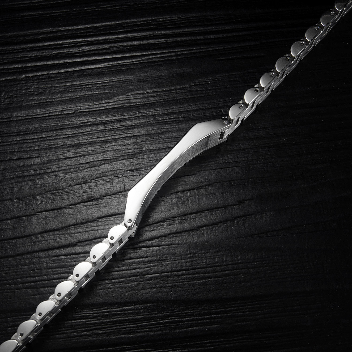 Personalised Photo Bracelet Custom Initial ID Bar Men's Bracelet Bangle Gifts For Him-Jessemade AU