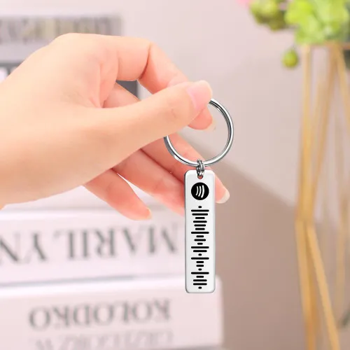 Personalised Music Spotify Code Keychain Gifts For Him-Jessemade AU