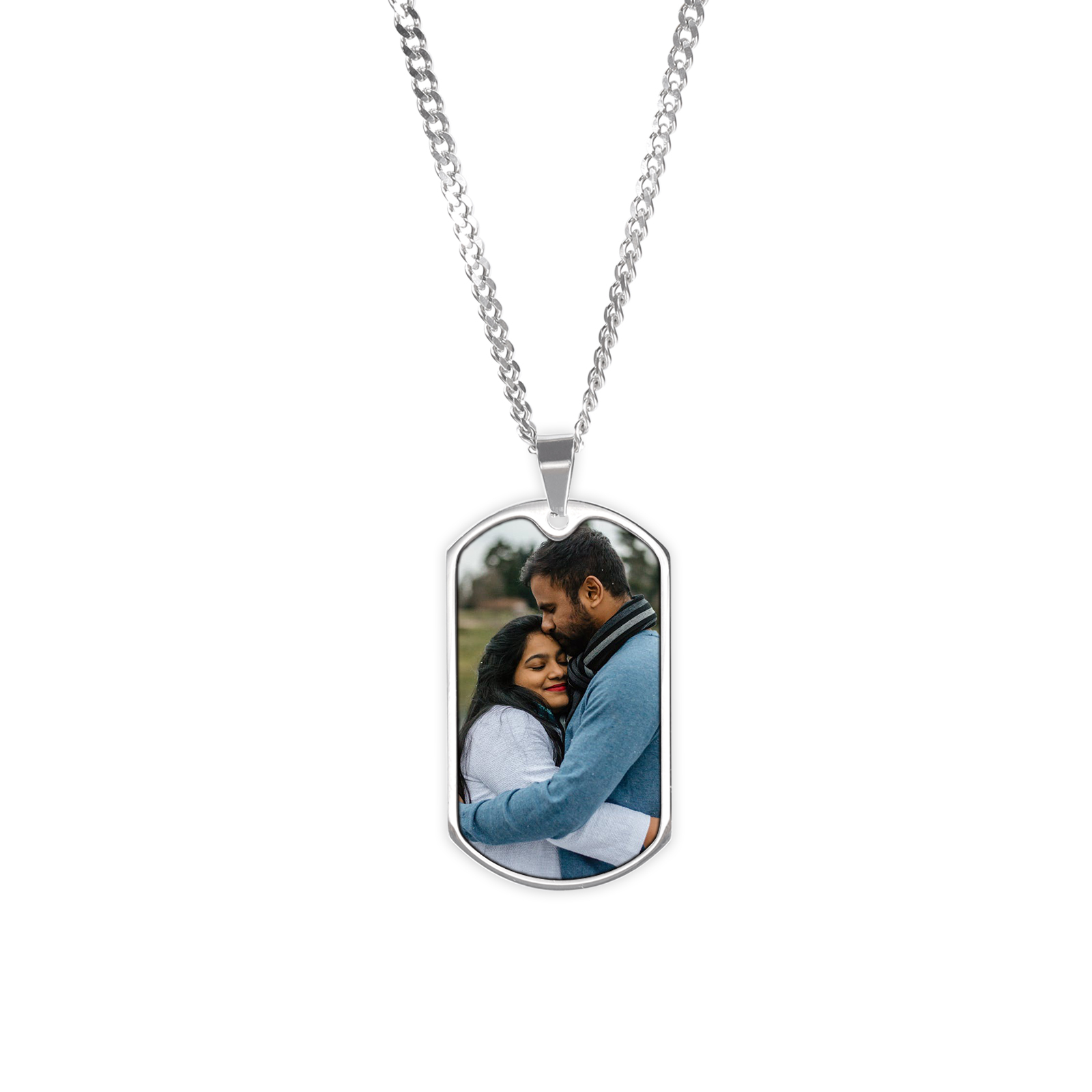 Personalised Photo Necklace Engraved Tag Keyring Gifts for Husband-Jessemade AU
