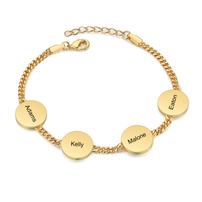 Personalised Women's Bracelet Customised 2-5 Names & Birthstones Bracelet Ocean Element Gift for Her-Jessemade AU