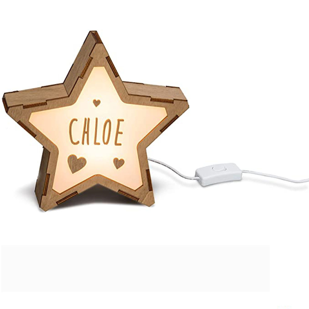Custom Name Kawaii Star Night Light Home Decoration-Jessemade AU