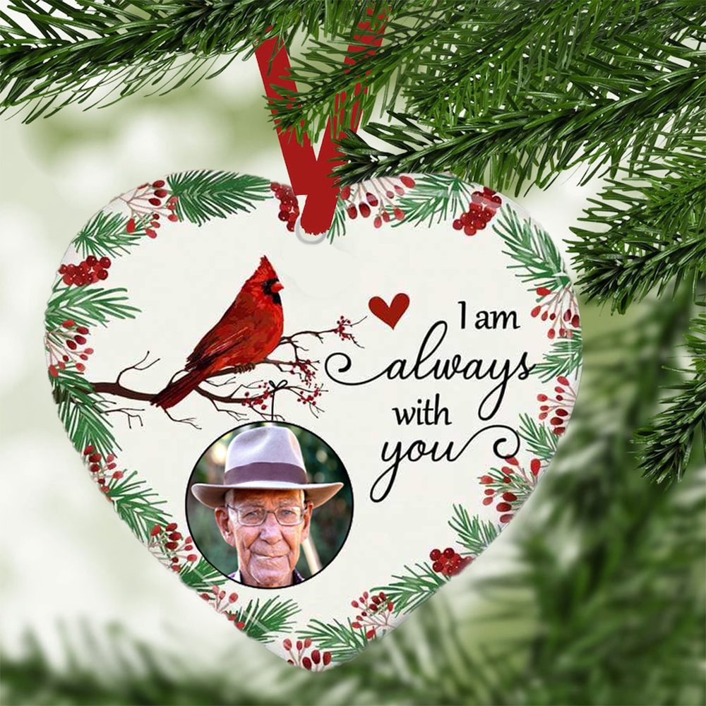 Personalised Photo Cardinal Ornament Always With You Memorial Ornament-Jessemade AU