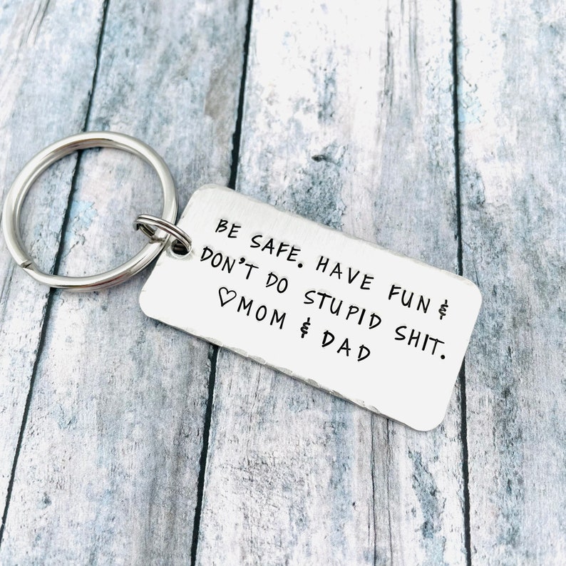 Personalised Name Don't Do Stupid Keychain for Teenager New Driver Gift-Jessemade AU