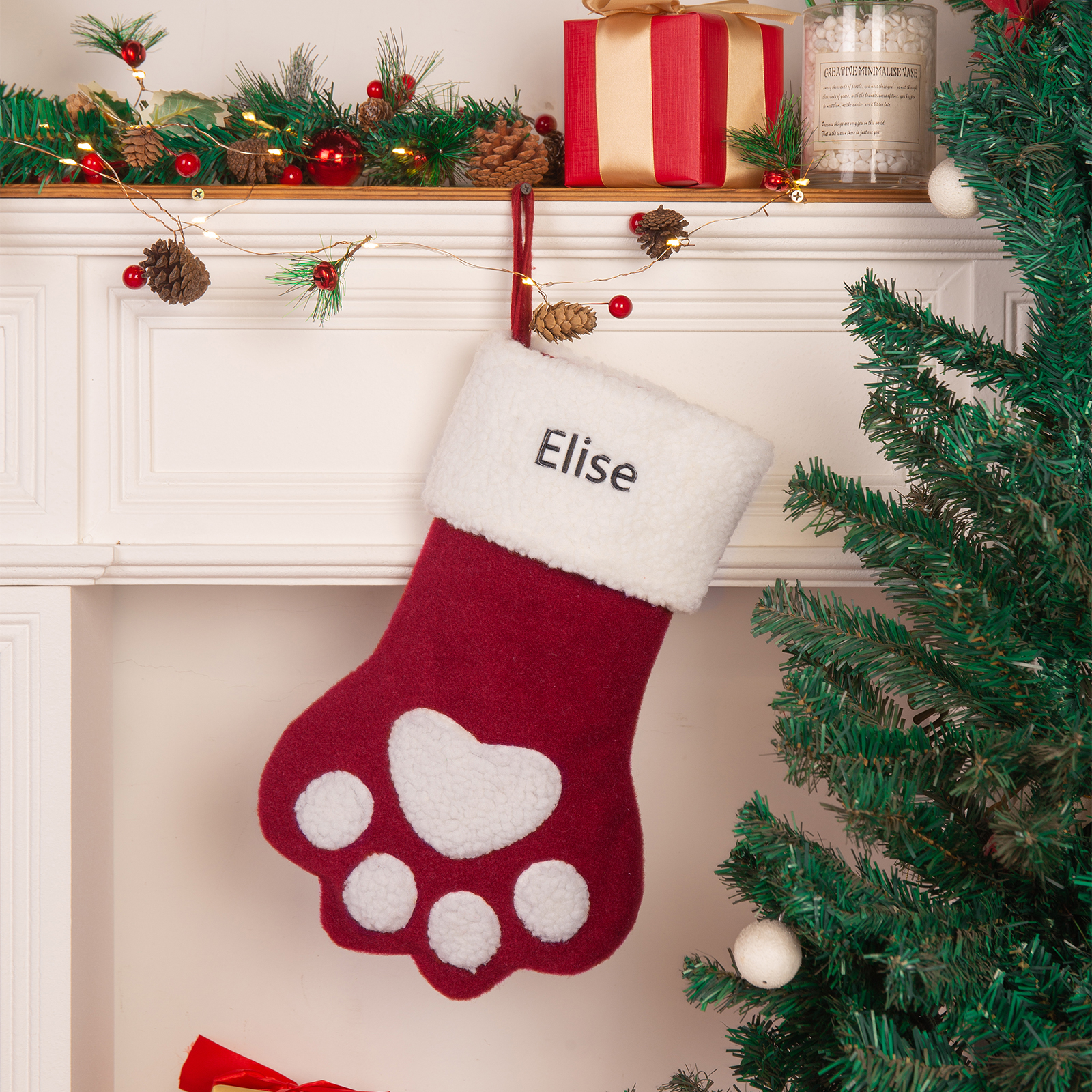 Personalised Christmas Stockings Ornaments Custom 1 Name Christmas Gifts for Family Friends-Jessemade AU