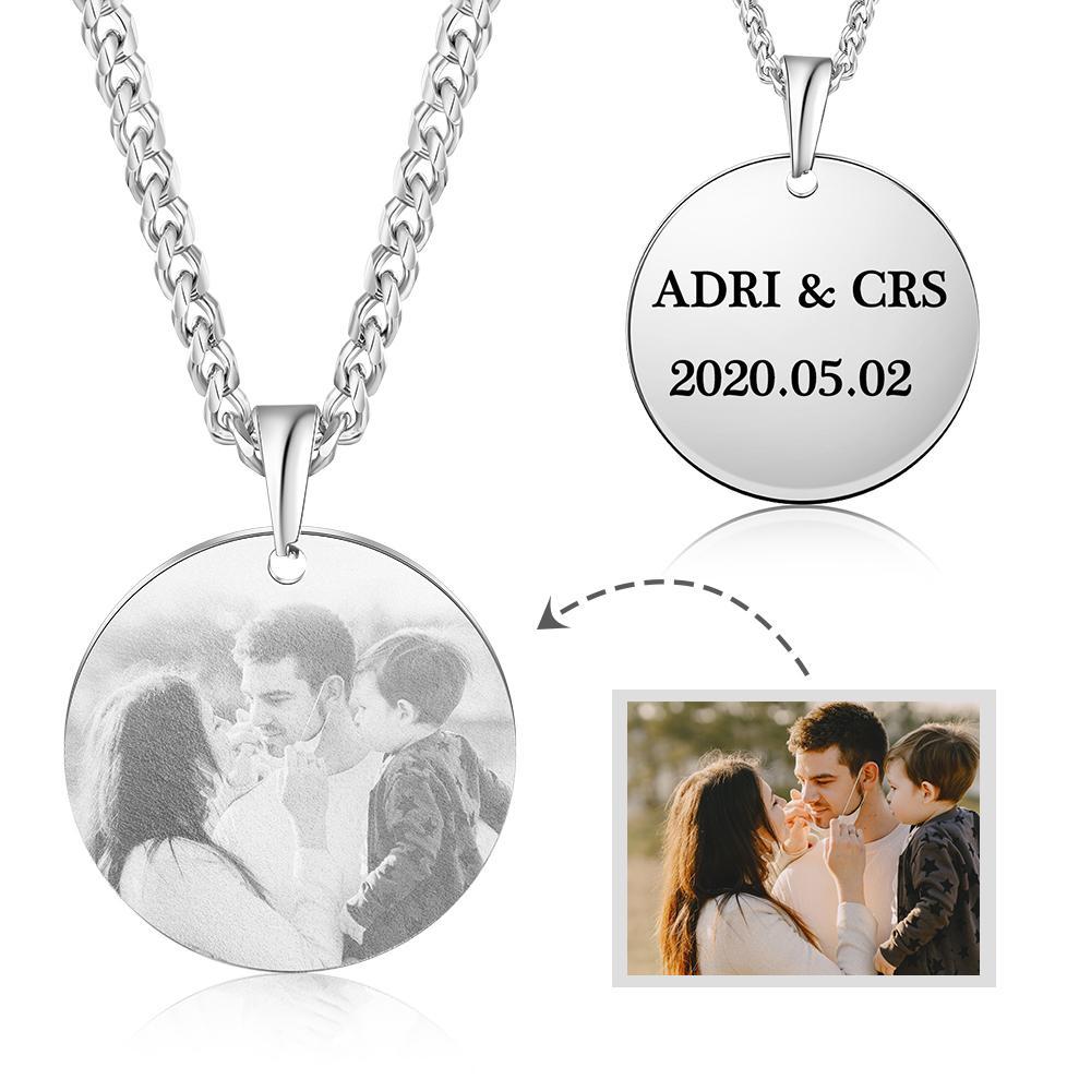Personalised Photo Necklace Custom Picture Necklace Gifts For Father-Jessemade AU
