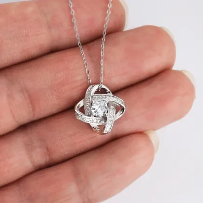 To My Stepdaughter - S925 Love Knot Necklace "Love Made You My Daughter" Gifts For Daughter-Jessemade AU