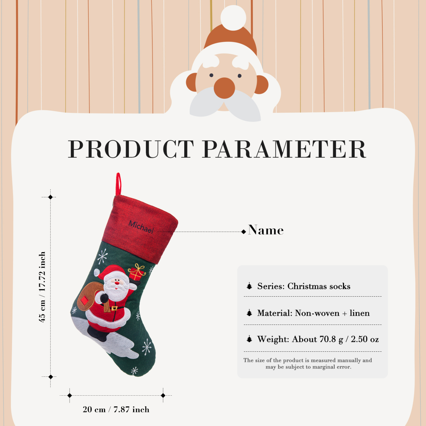 Personalised Christmas Stockings Custom Name Stockings Decoration-Jessemade AU