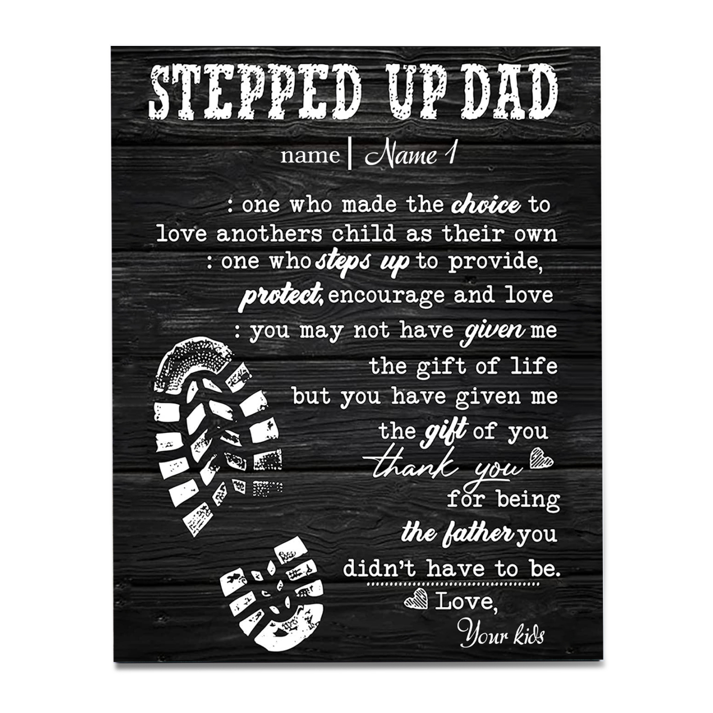 Father's Day Gifts To Dad Photo Frame Wood Signs Keepsake-Jessemade AU