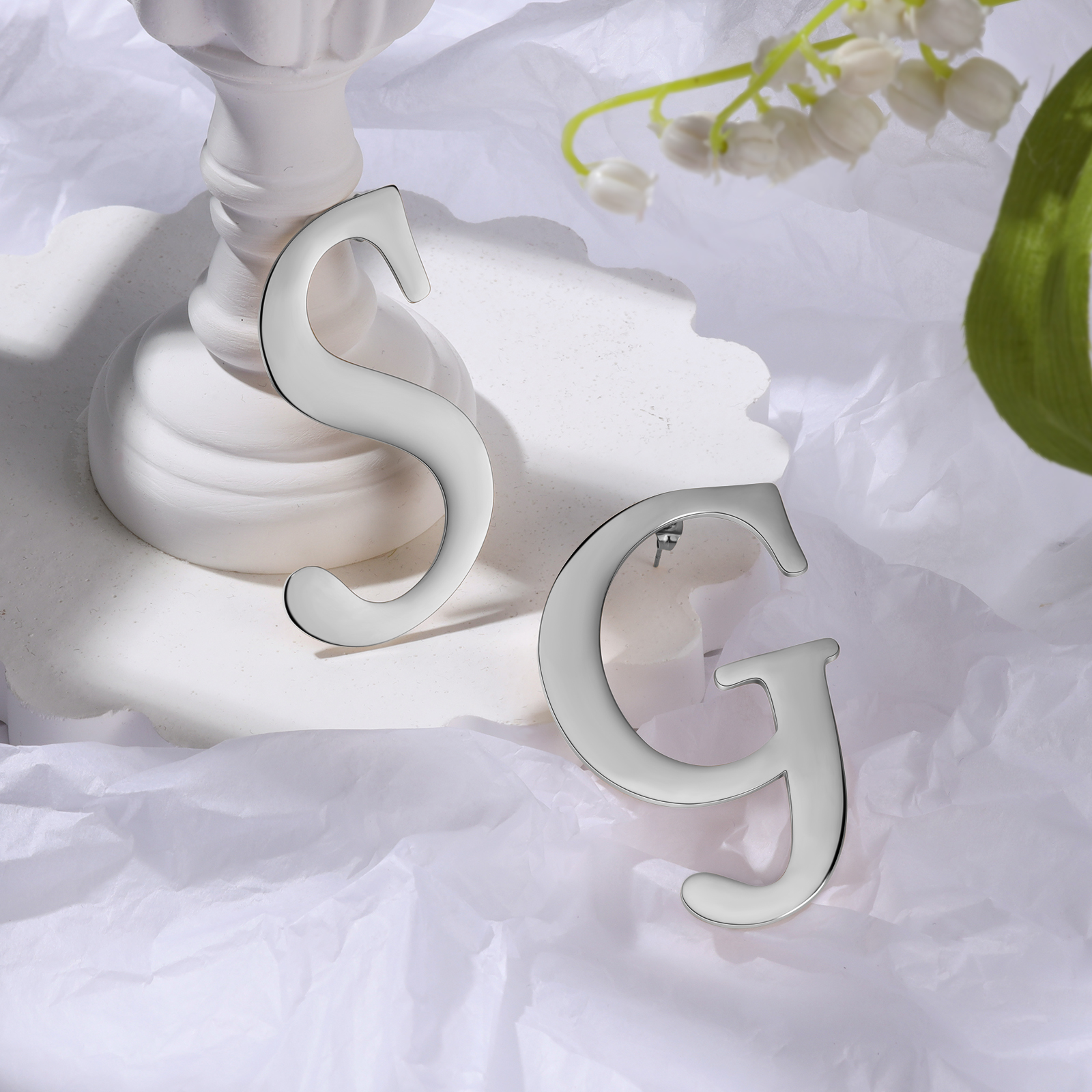 Personalised Big Letter Earring Customised 2 Letters Gifts for Her-Jessemade AU