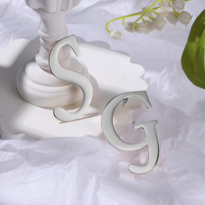 Personalised Big Letter Earring Customised 2 Letters Gifts for Her-Jessemade AU