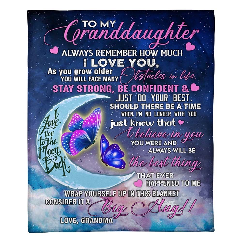 Grandma To Granddaughter, Always Remember How Much I Love You, Flannel Blanket-Jessemade AU