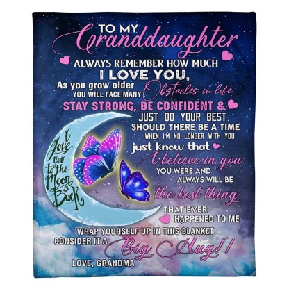 Grandma To Granddaughter, Always Remember How Much I Love You, Flannel Blanket-Jessemade AU