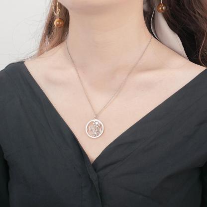 Personalised Snowflake Necklace Custom 1 Name Necklace Gift For Women-Jessemade AU