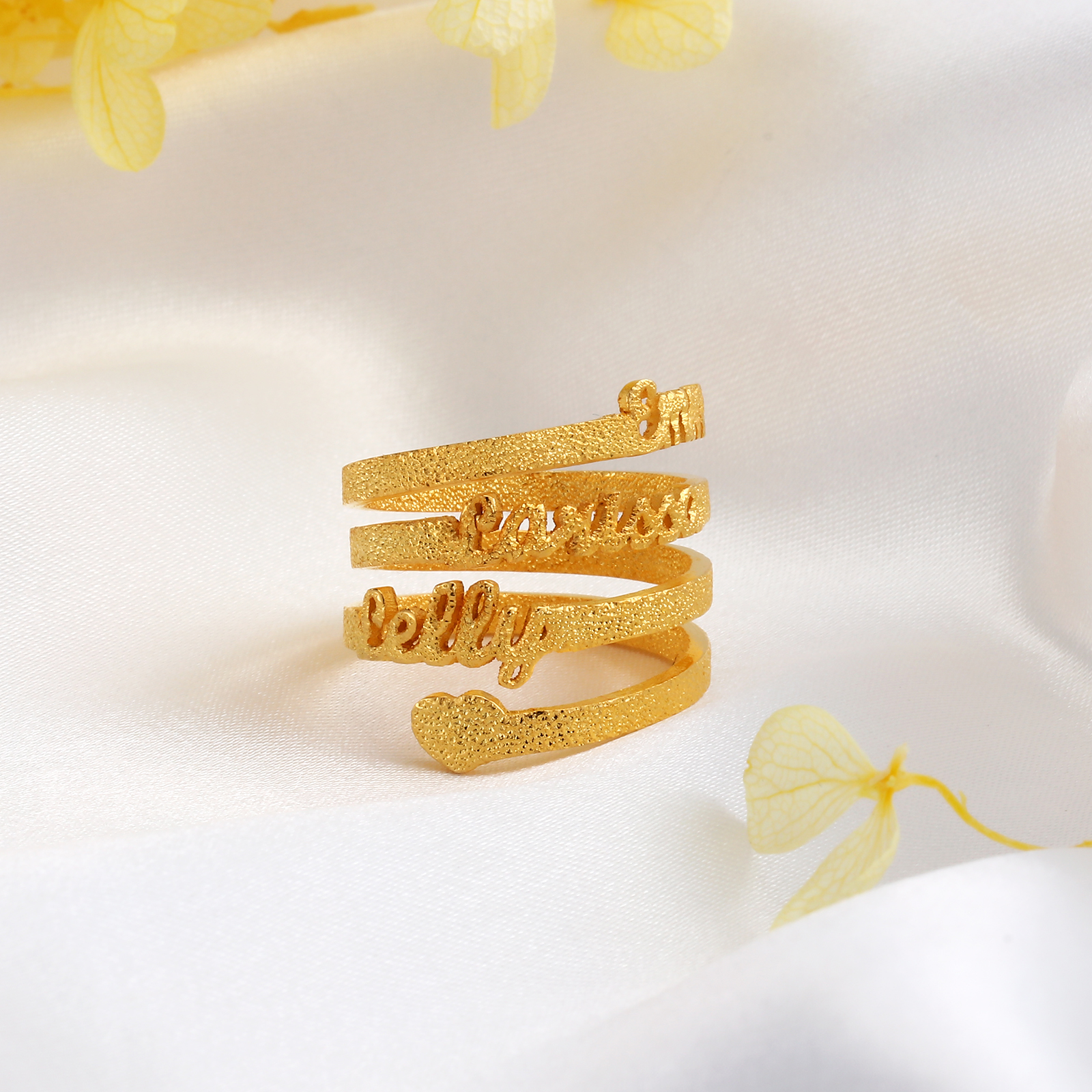 Personalised Family Name Ring Custom 3 Names Gifts For Women-Jessemade AU