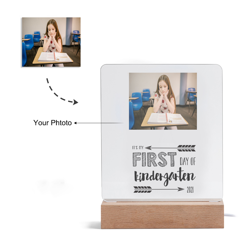 It's My First Day Of Kindergarten-Personalised Photo Night Light-Jessemade AU
