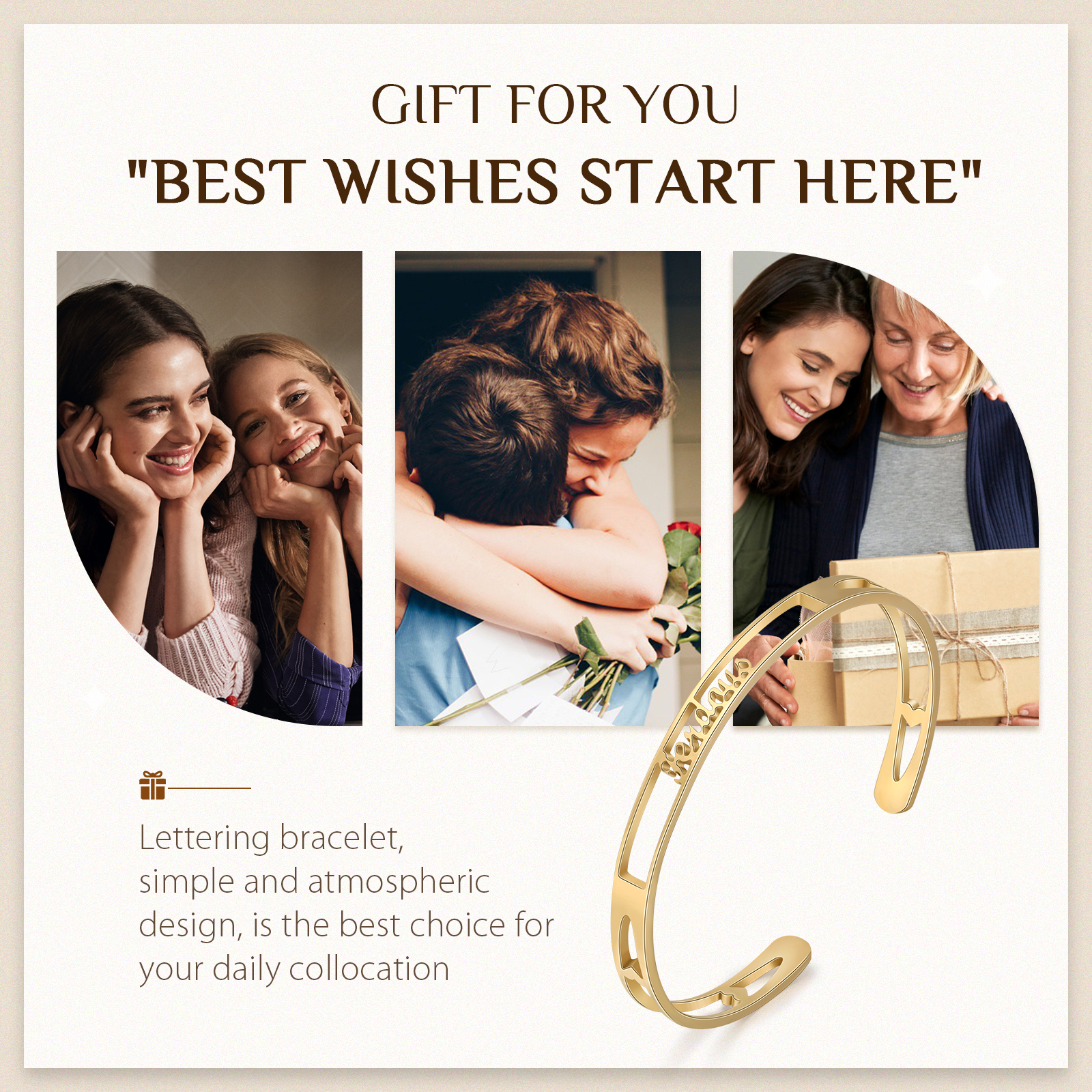 Personalised Name Bangle Bracelet Custom 1 Name Bracelet Gifts for Her-Jessemade AU