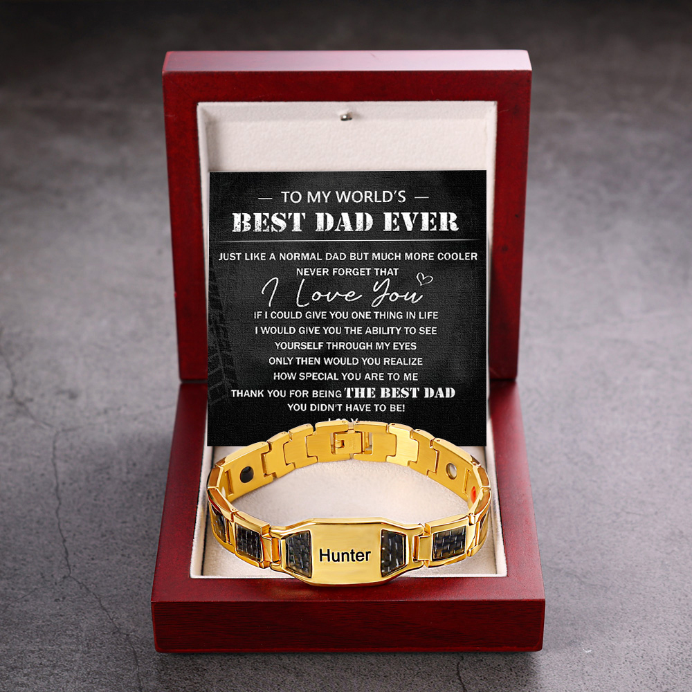 To My Dad Personalised Men Bracelet Custom Name Bracelet for Father-Jessemade AU