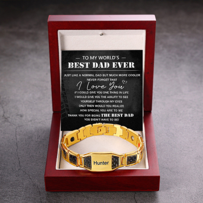 To My Dad Personalised Men Bracelet Custom Name Bracelet for Father-Jessemade AU
