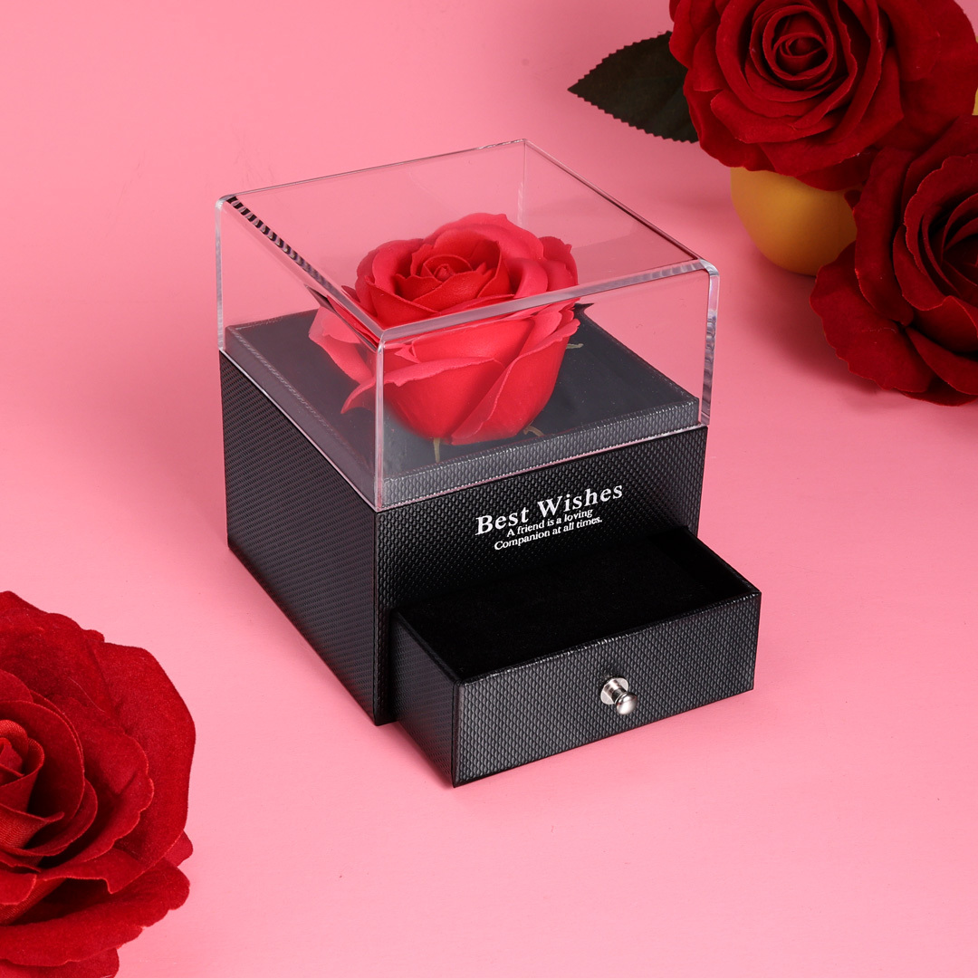 Preserved Rose Flower Exquisite Jewelry Gift Box With Gift Package-Jessemade AU