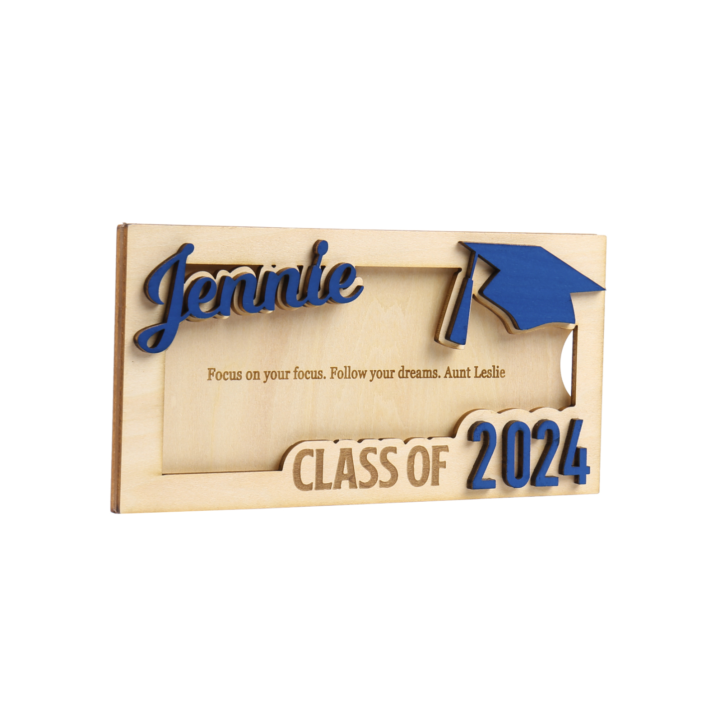 Class of 2024 Personalised Graduation Cash Clip Custom Name & Text Cash Box Creative Gifts for Her/Him-Jessemade AU