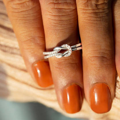 Mother & Daughter/Friendship Ring, Knot Ring With Card, Gifts For Her-Jessemade AU