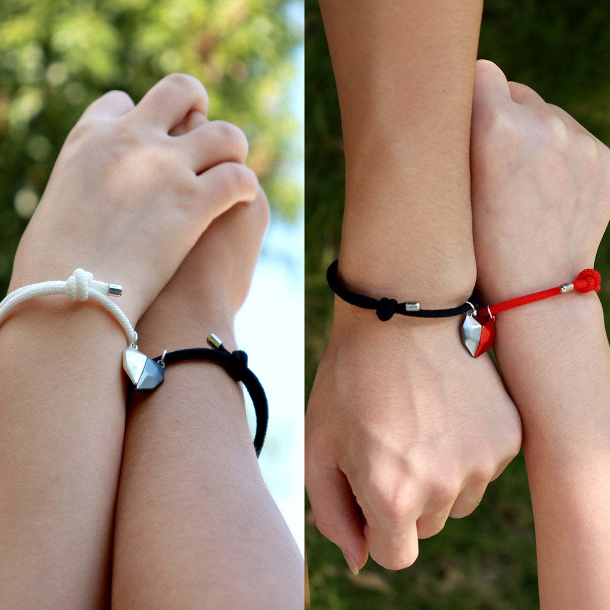 Magnetic Matching Couple Letter Necklace and Bracelet Valentine's Day Gifts for Couple-Jessemade AU