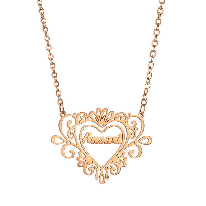 Personalised Heart Necklace Custom Names Necklace Gifts For Her-Jessemade AU