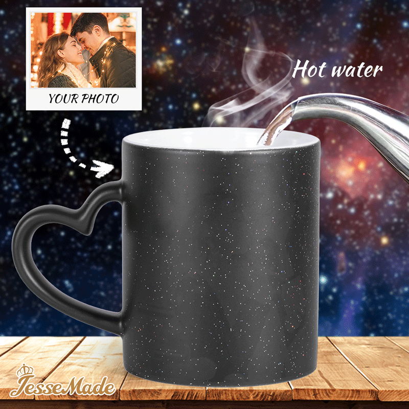 Personalised Photo Colour Changing Mug Custom Lettering Picture Mug-Jessemade AU