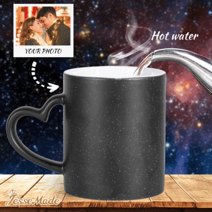 Personalised Photo Colour Changing Mug Custom Lettering Picture Mug-Jessemade AU