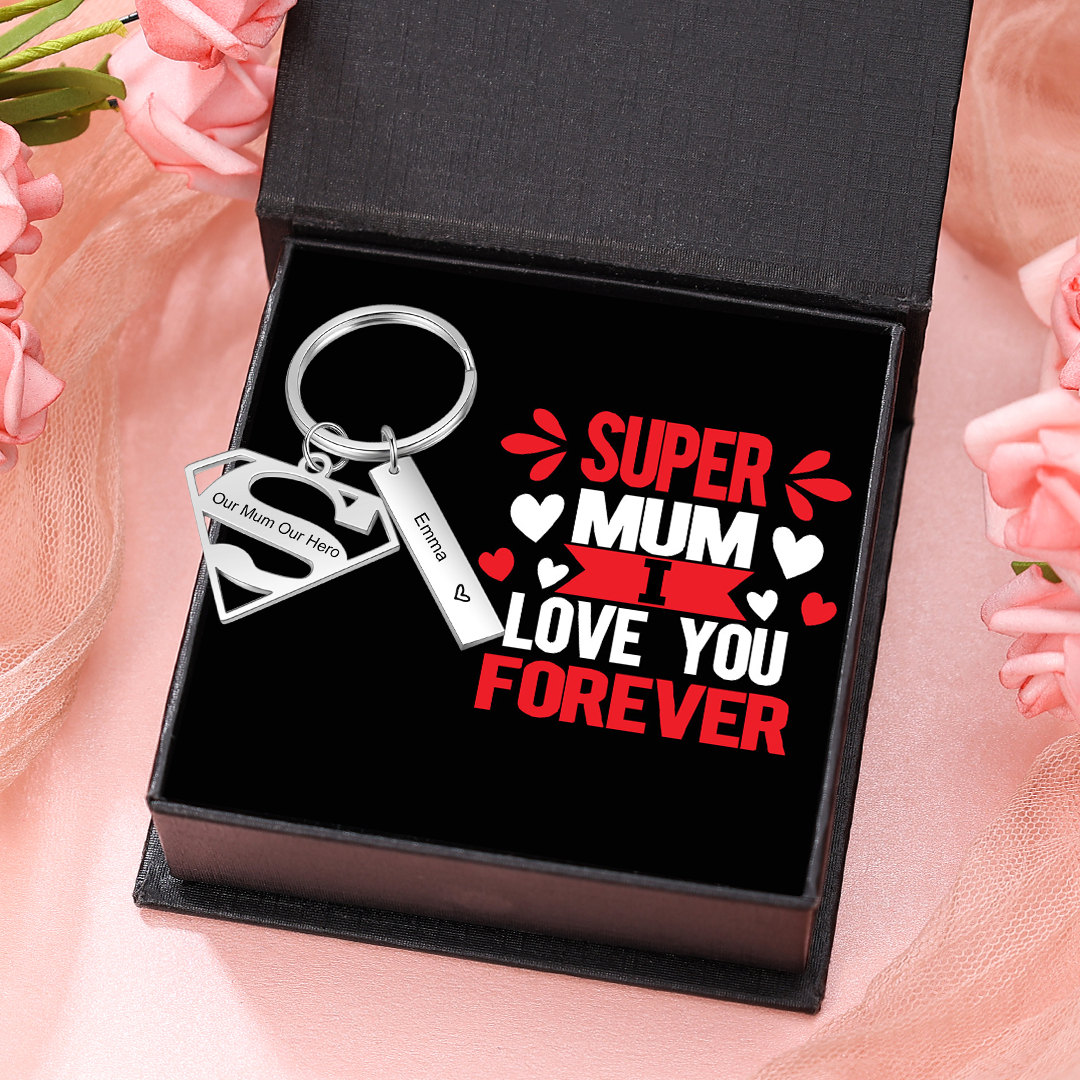 Custom Supermun Sign Keychain Engrave 1 Name For Mum-Jessemade AU