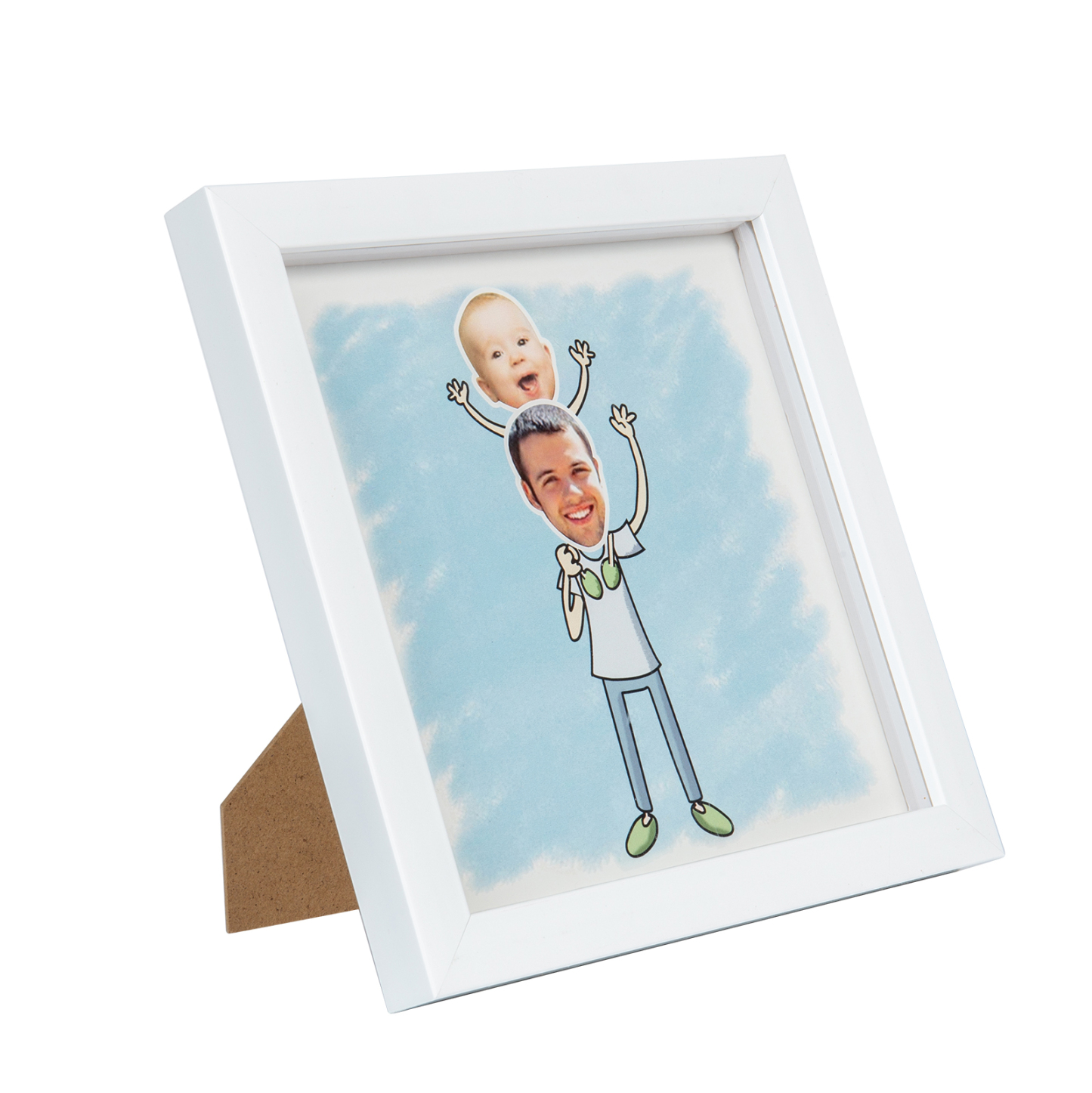 Personalised Family Stereo Photo Frame With Dog-Jessemade AU